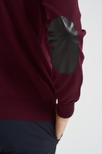 Maglia uomo collo alto bordeaux - 5