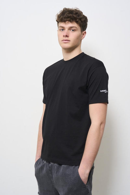 Men's black crew neck t-shirt