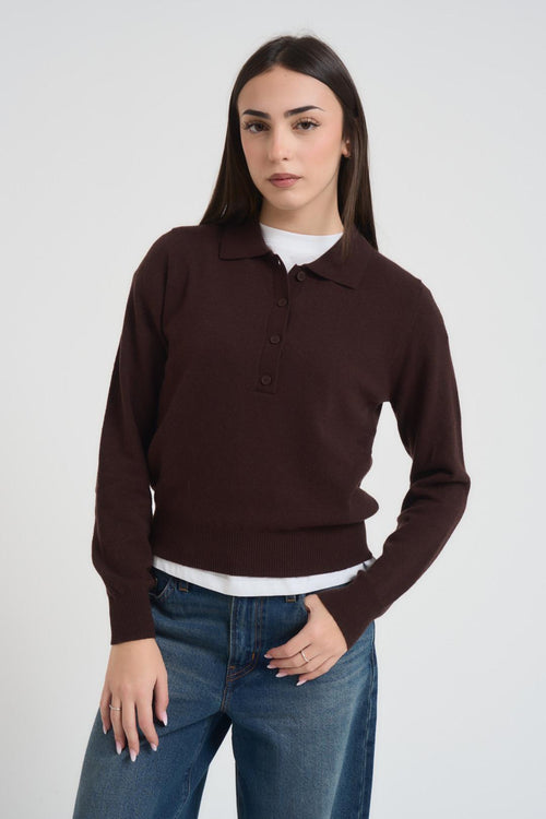 Polo donna in maglia moro - 2