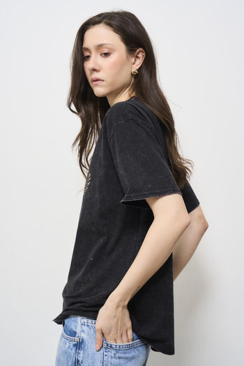 Vintage black oversized women's t-shirt - 6