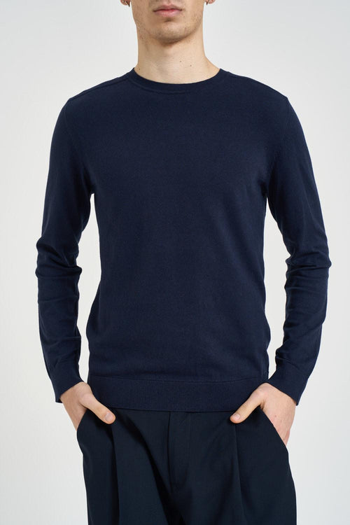 Maglia uomo girocollo blu