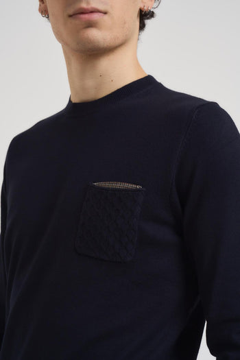 Maglia uomo girocollo blu - 8