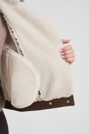 Ecomontone donna corto marrone - 6