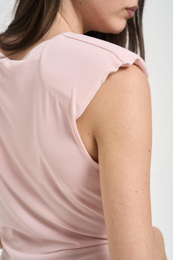 Abito donna lungo rosa cipria - 6