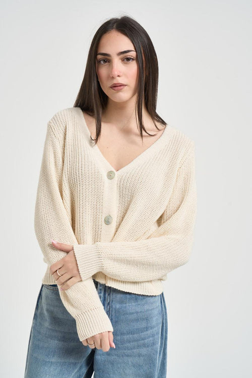 Cardigan donna panna