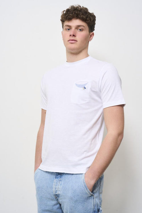 T-shirt uomo girocollo bianca - 2