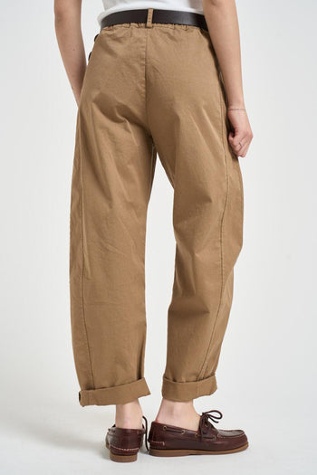 Pantalone donna carrot fit cammello - 3