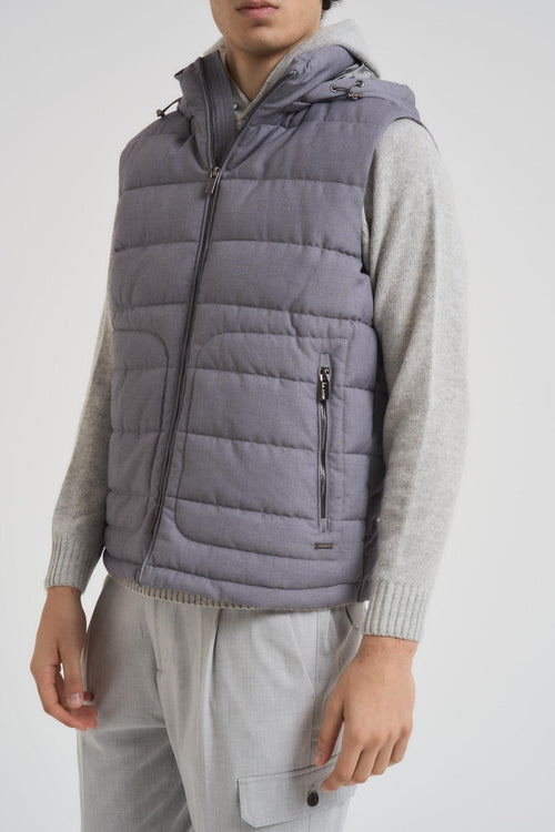 Gilet uomo trapuntato grigio - 2