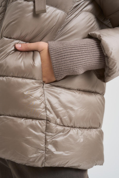 Giubbotto donna trapuntato tortora - 2