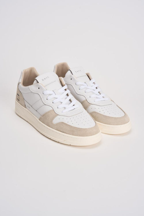 Sneakers uomo Court bianche e beige - 2