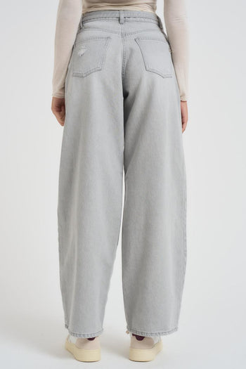 Jeans donna in denim grigio - 4