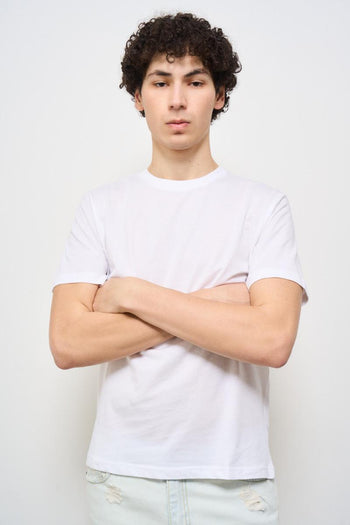 T-shirt uomo girocollo bianca - 5