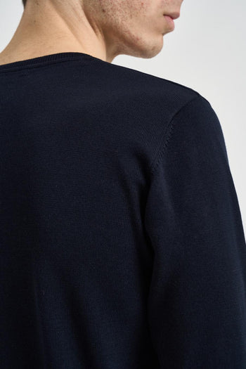 Maglia uomo girocollo blu - 4