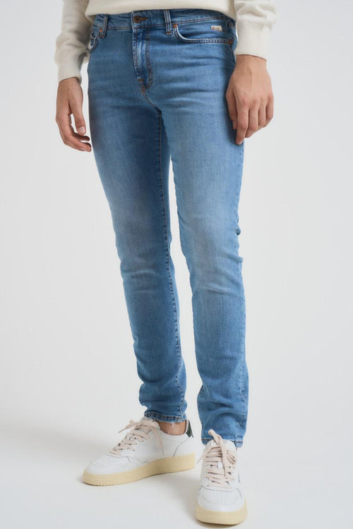 Jeans uomo skinny in denim chiaro