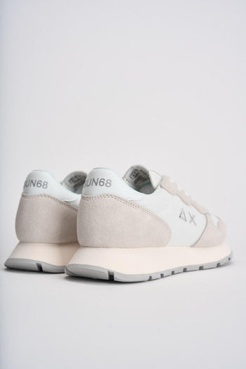 Sneakers donna in suede bianche e silver - 7
