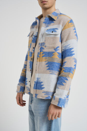 Camicia uomo in flanella con fantasia azteca - 4