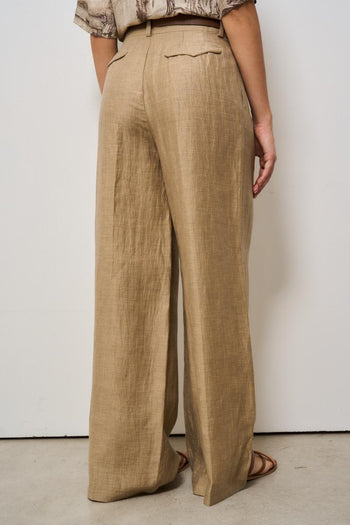 Pantalone donna a palazzo cammello - 7