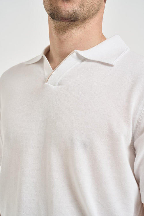 Polo uomo in maglia bianca - 2