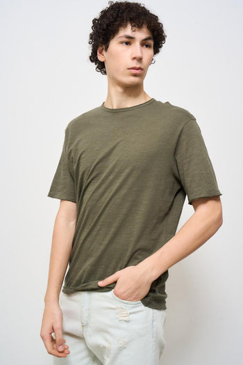T-shirt uomo girocollo verde - 3