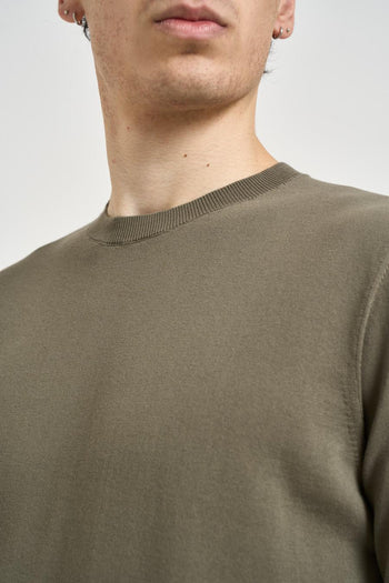 T-shirt uomo in maglia verde - 3