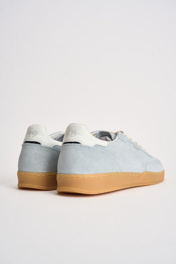 Sneakers donna in suede celeste - 7