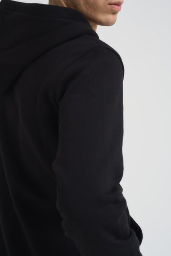 Felpa uomo con cappuccio nera - 5