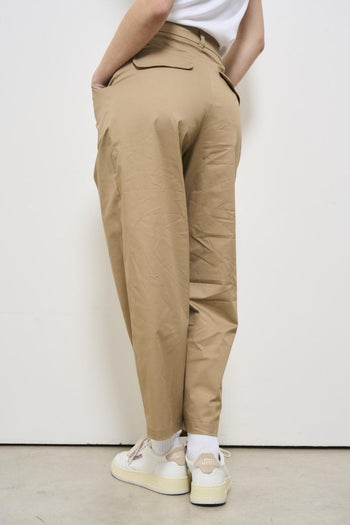 Beige women's trousers - 4