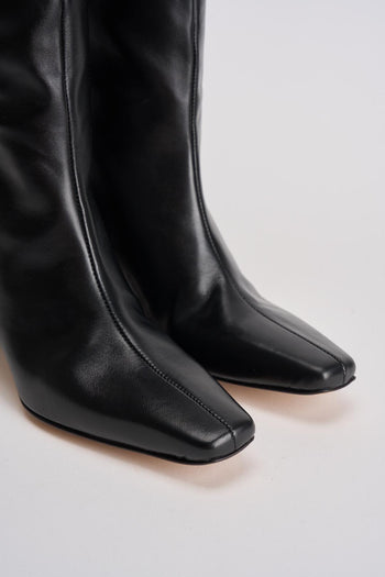 Stivale donna in pelle nero - 4