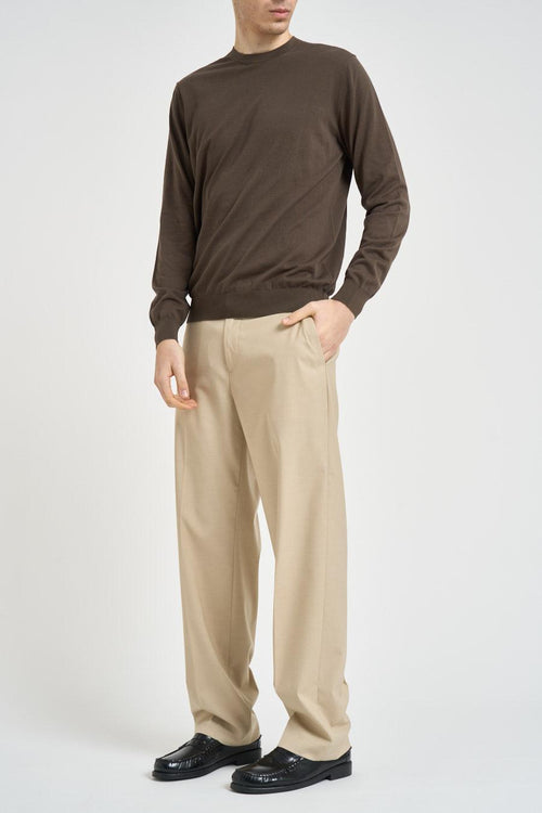 Maglia uomo girocollo tortora