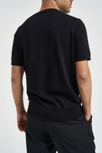 T-shirt uomo in maglia nera - 4