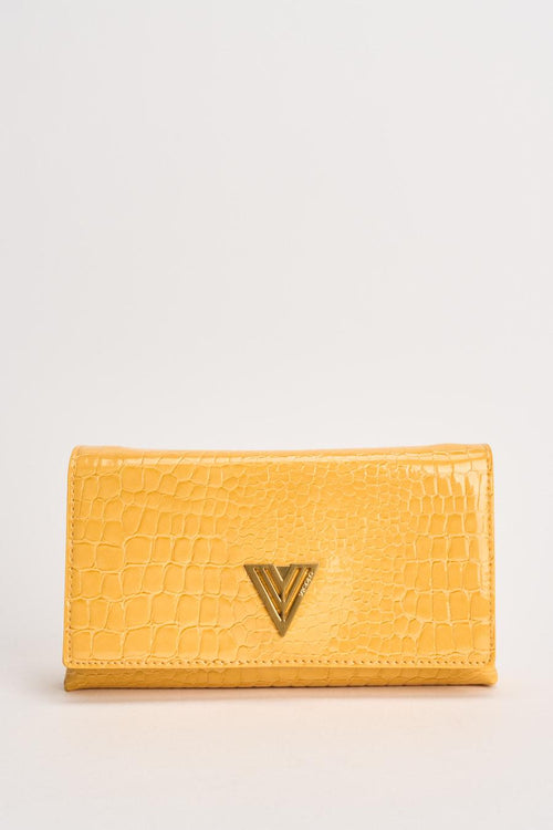 Borsa donna a tracolla in vernice gialla