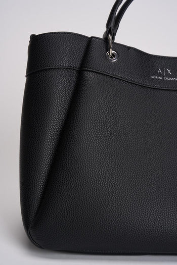 Borsa donna shopper nera - 5