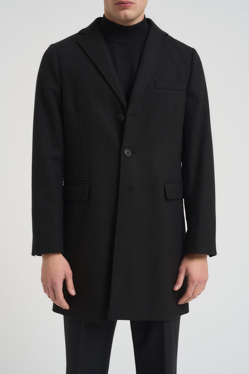 Cappotto uomo monopetto nero