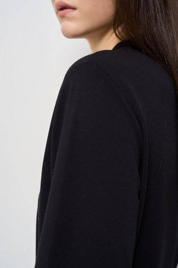 Felpa donna nera con zip - 6