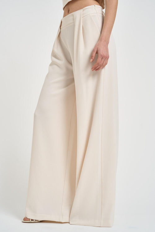 Pantalone donna con pinces burro - 2