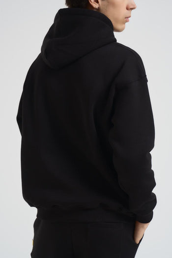 Felpa uomo con cappuccio nera - 3