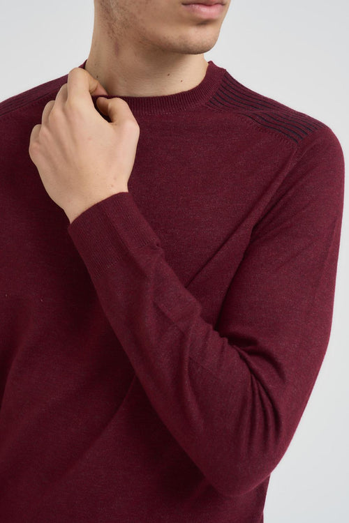 Maglia uomo girocollo bordeaux - 2