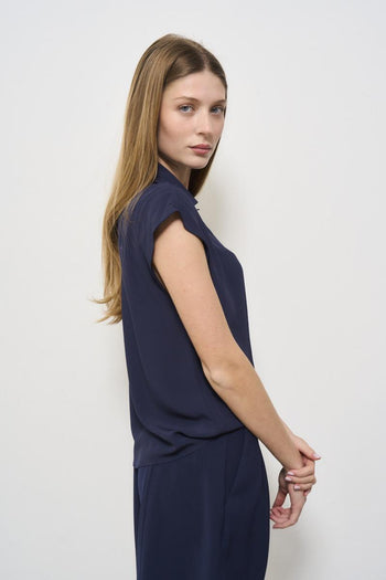 Blusa donna blu - 4