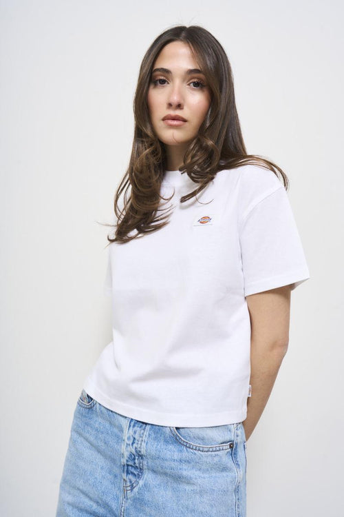 Top donna girocollo bianca - 1