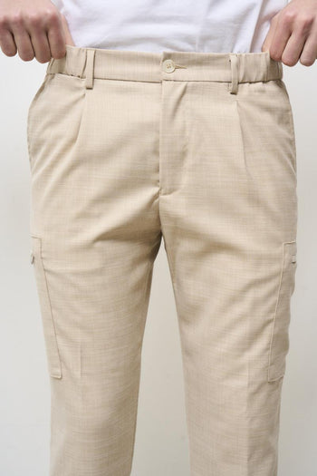 Men's regular beige trousers - 6