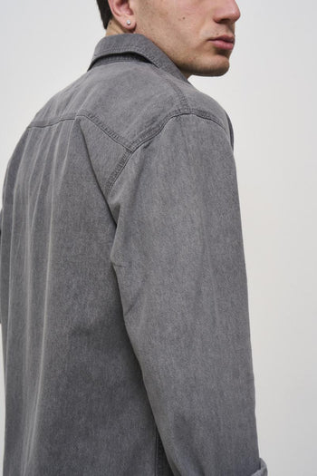 Camicia uomo vintage grigia - 5