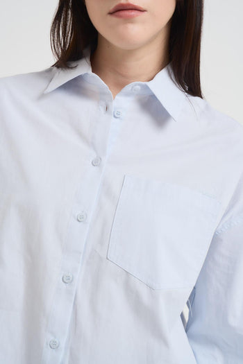 Camicia donna Sira collo classico celeste - 3