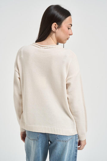 Maglia donna panna - 3