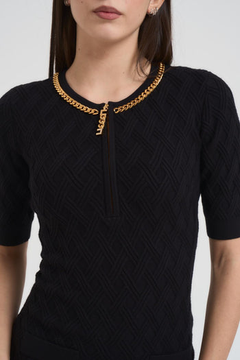 Abito donna midi nero - 3