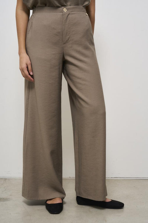 Women's palazzo trousers dove grey - 2