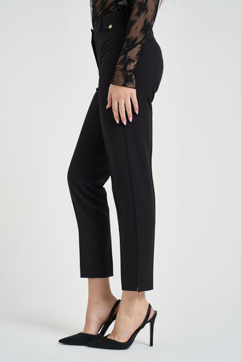 Pantalone donna a sigaretta nero - 3