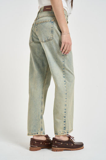Jeans donna effetto vintage in denim - 4