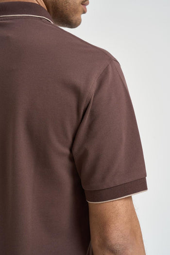 Polo uomo marrone - 5