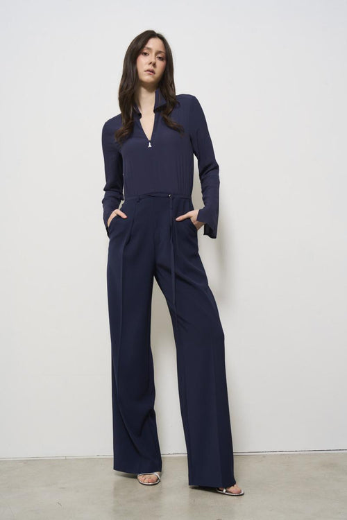 Elegant blue women's jumpsuit