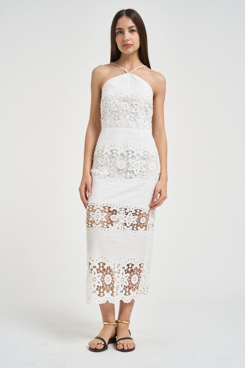 Abito donna in pizzo bianco